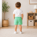 Pantaloni Scurti Baieti Cotton Verde - imagine 2