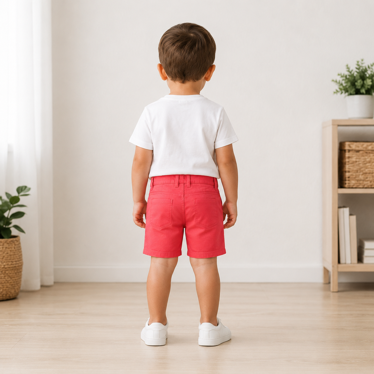 Pantaloni Scurti Baieti Cotton Rosu