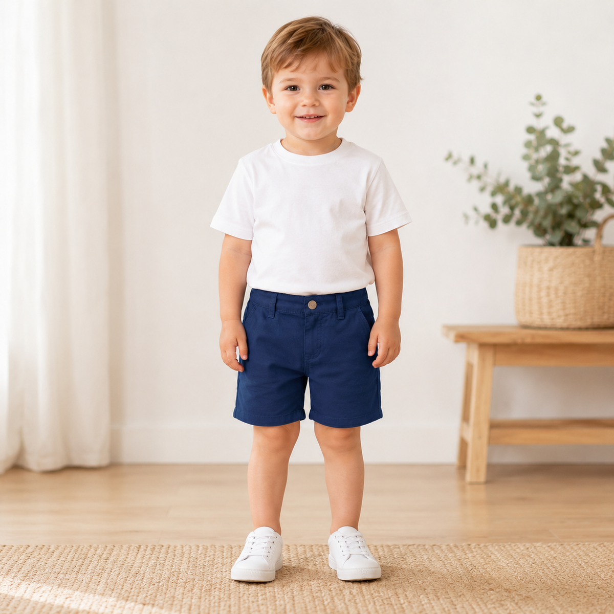 Pantaloni Scurti Baieti Cotton Indigo