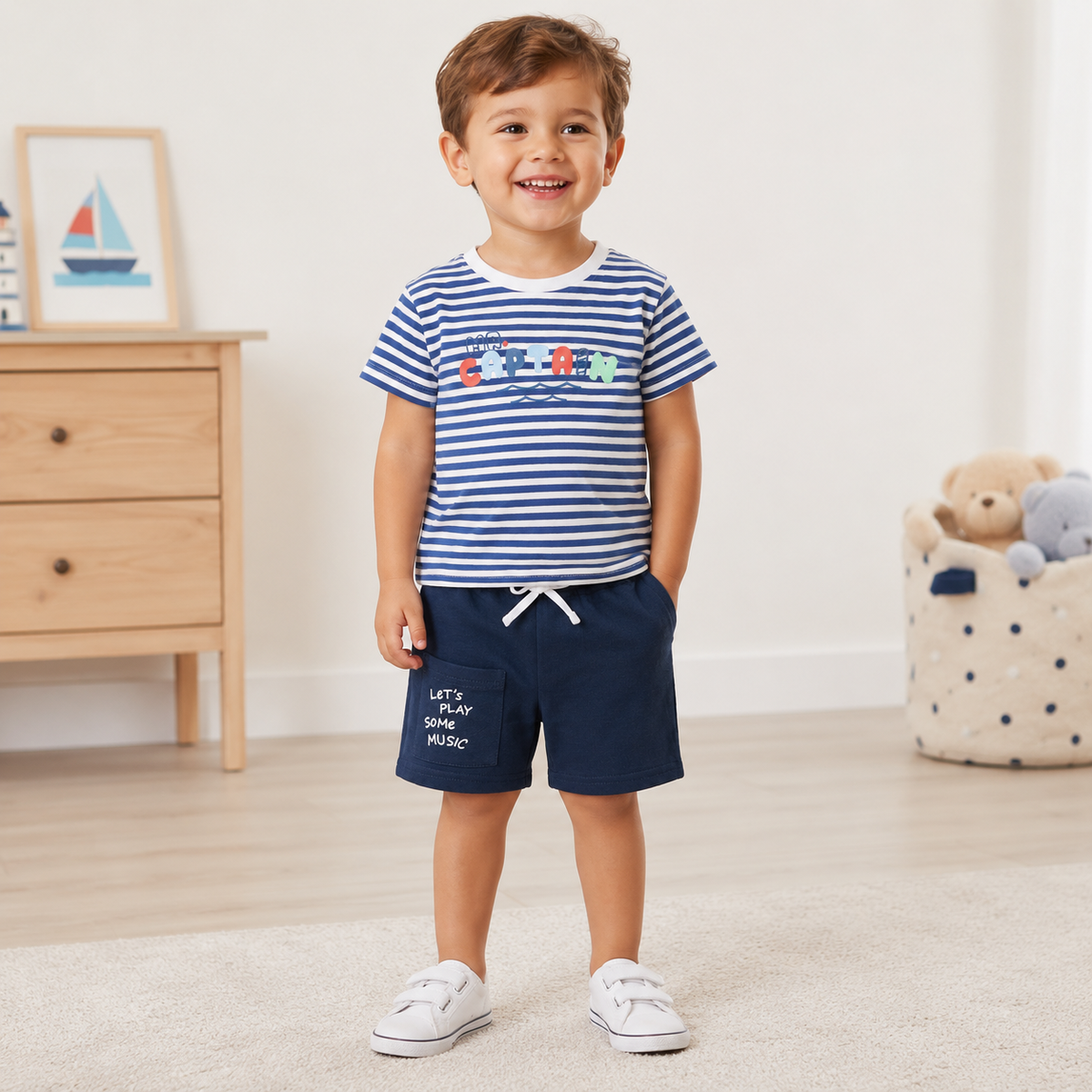 Set Baieti Navy Stripes