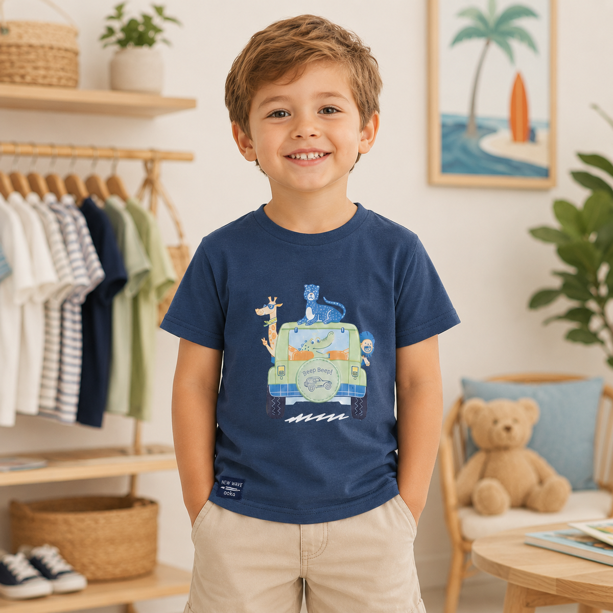 Tricou Baieti Safari Indigo