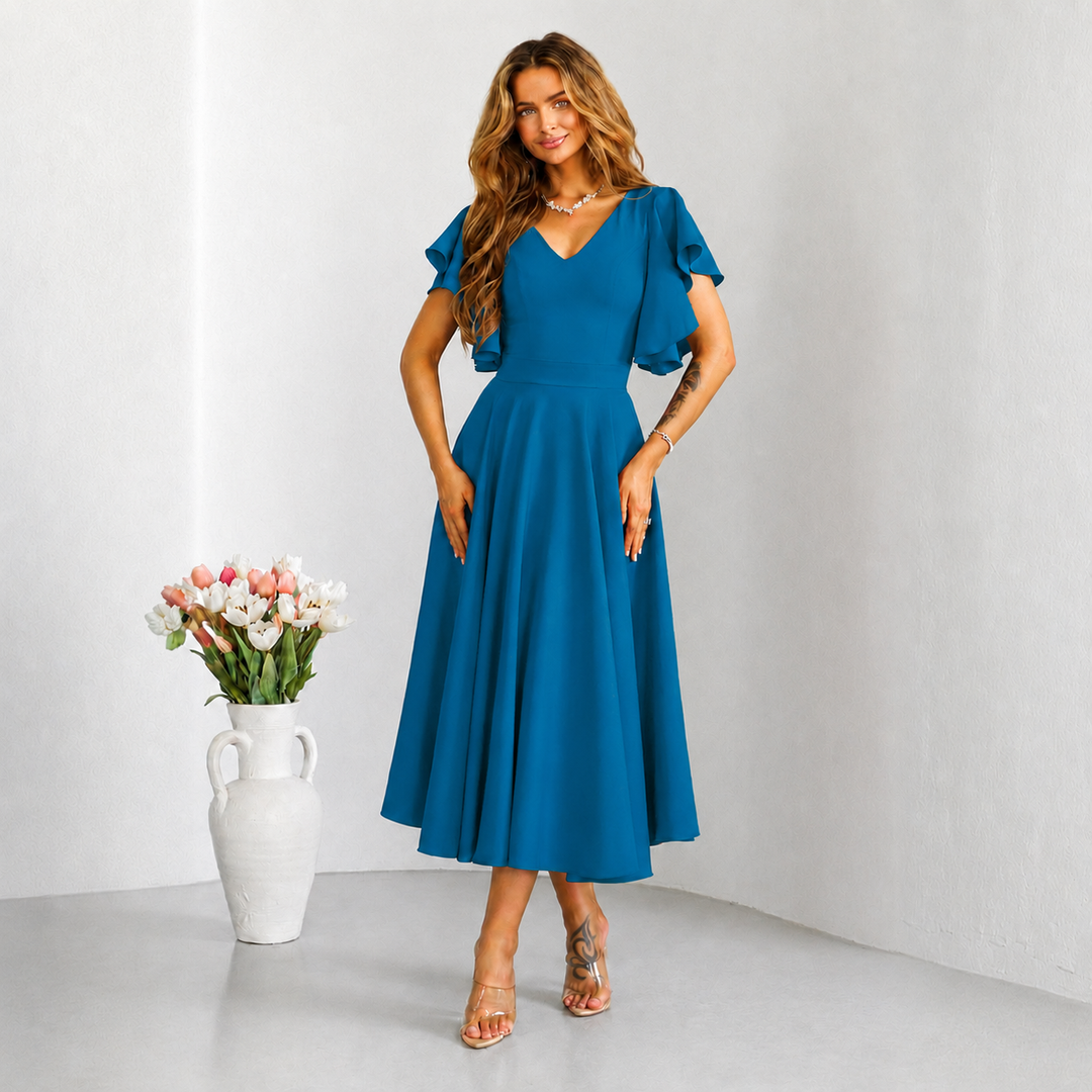 Rochie Eleganta Albastru Petrol Bliss