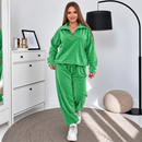 Trening Dama din Catifea Verde Mara