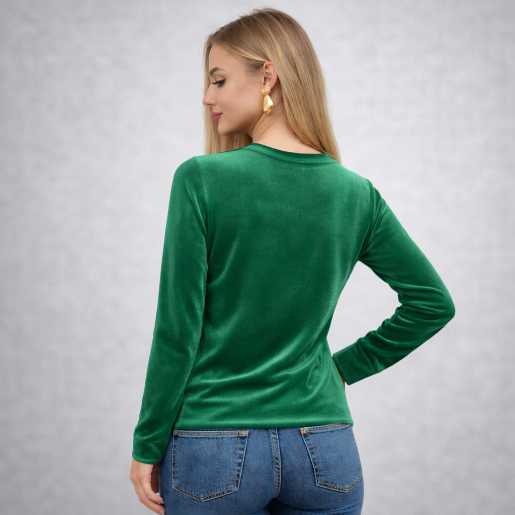 Bluza Verde Deschis din Catifea COOL