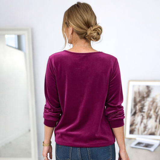 Bluza Magenta din Catifea COOL