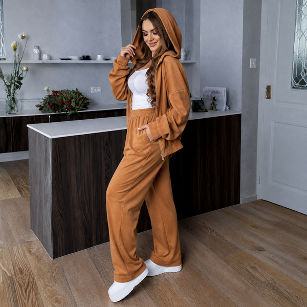 Trening Oversize Maro din Catifea Serin