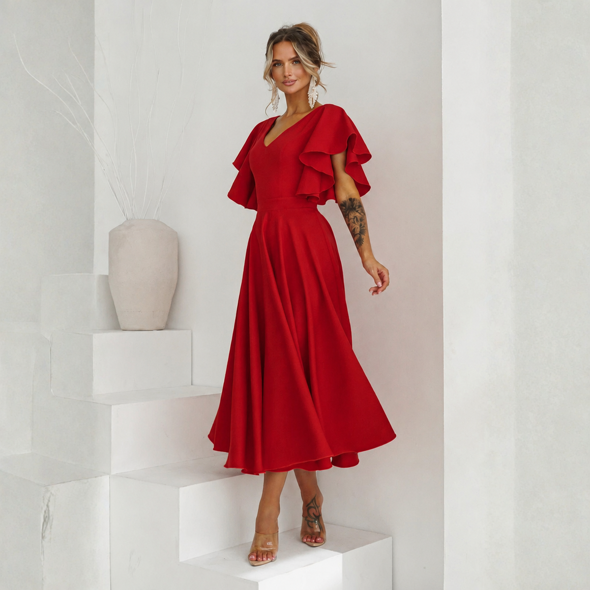 Rochie Eleganta Rosu Bliss