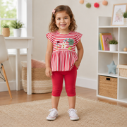 Set Stripe Fete Rosu