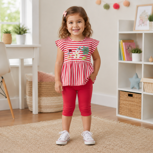 Set Stripe Fete Rosu