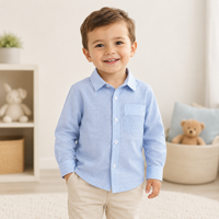 Camasa Baieti Simple Sky Blue