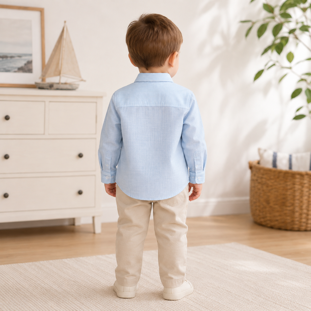 Camasa Baieti Simple Sky Blue