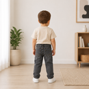 Blugi Baieti Crash Black Denim - imagine 2