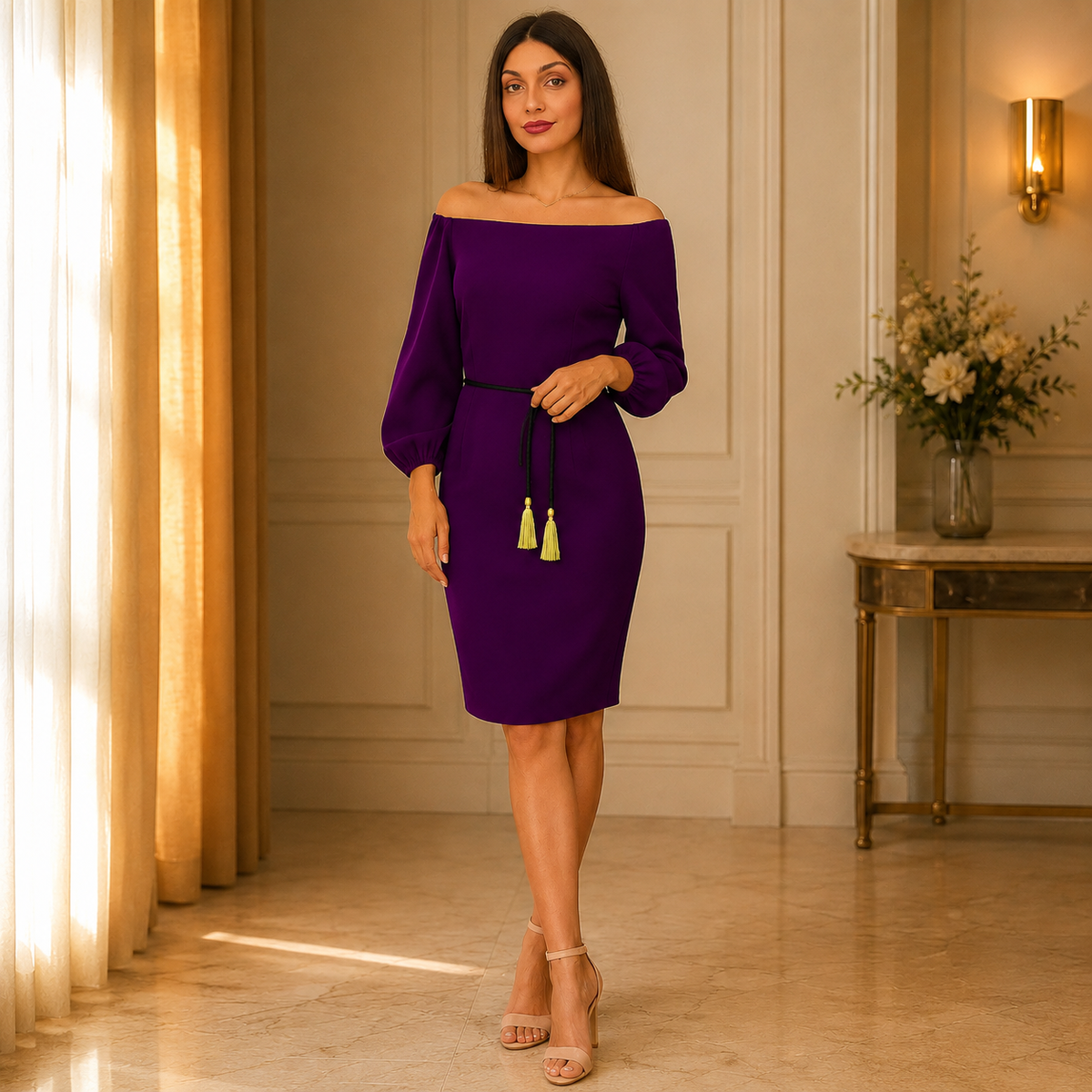 Rochie Midi Mov Autum