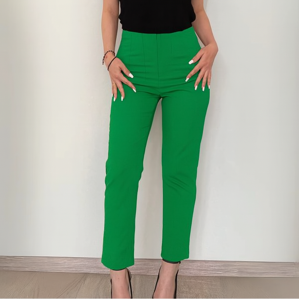 Pantaloni Dama Eleganti Verde Deschis Zaza