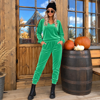 Trening Verde din Catifea Sofy