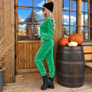 Trening Verde din Catifea Sofy