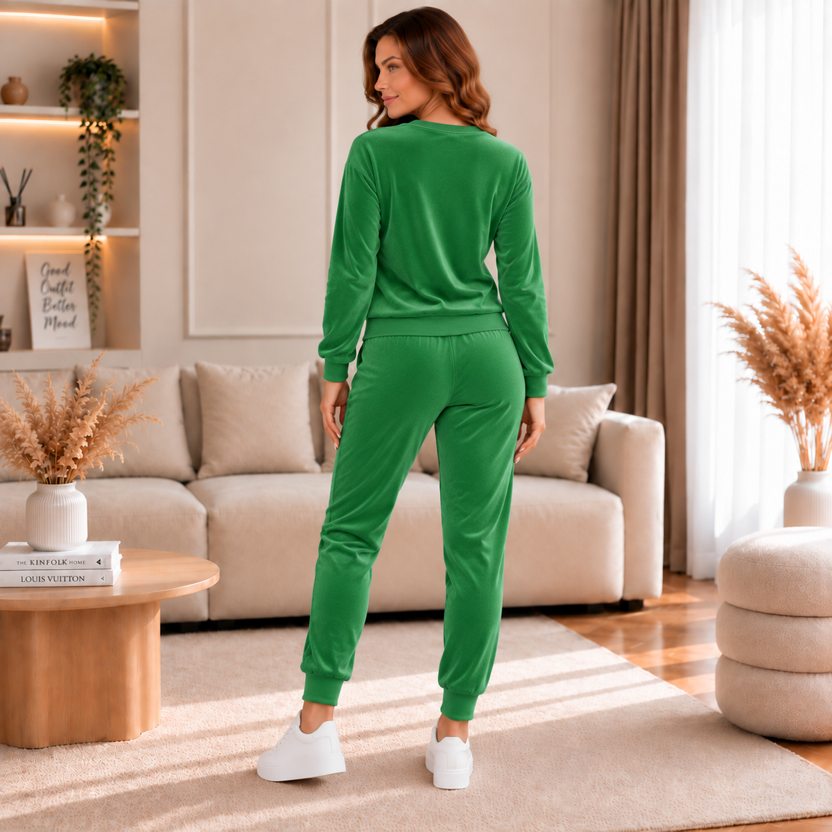 Trening Pink Verde din Catifea SuperSoft