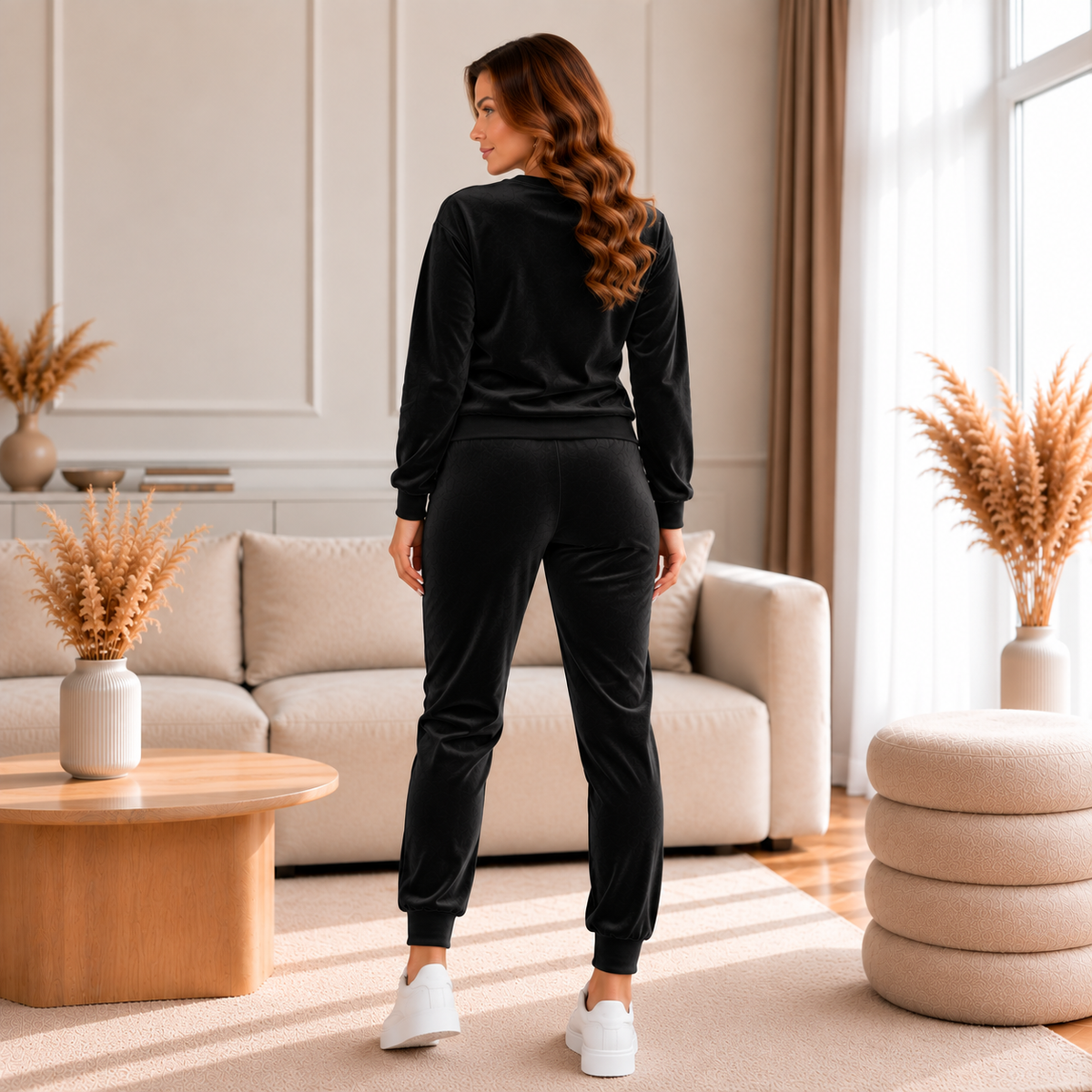 Trening Pink Negru din Catifea SuperSoft