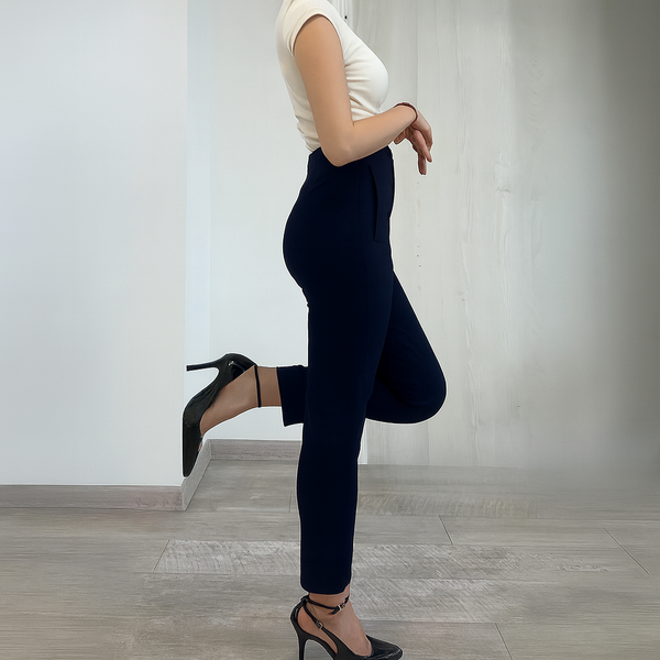 Pantaloni Dama Eleganti Bleumarin Zaza