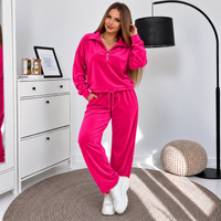 Trening Dama din Catifea Fucsia Mara