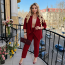 Compleu Tina Grena - sacou si pantaloni din stofa Barbi