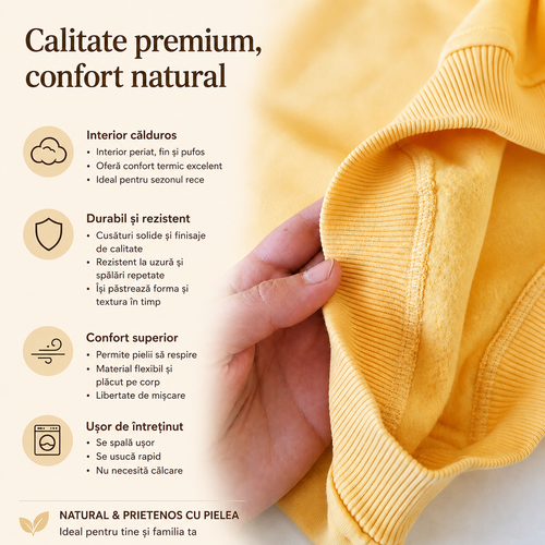 Bluza Baieti Urs Galben