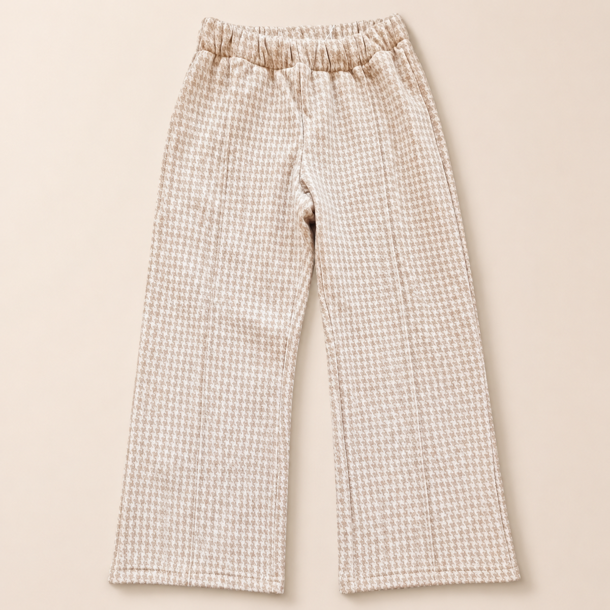 Pantaloni Fete Alb-Bej