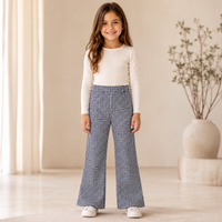Pantaloni Fete Alb-Negru