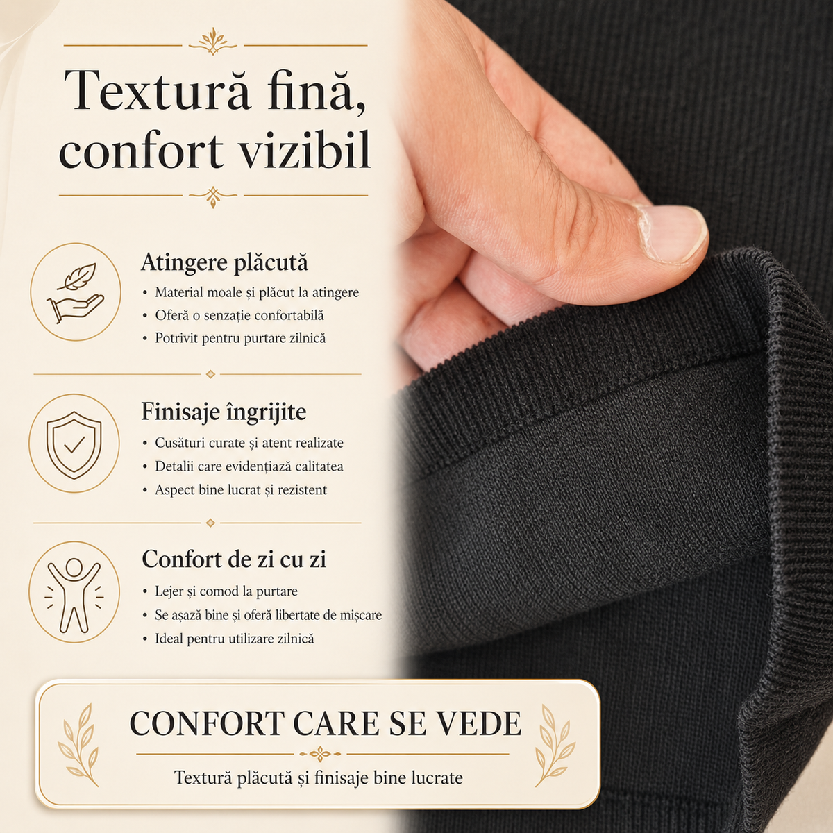 Pantaloni Fete Raiat Negru