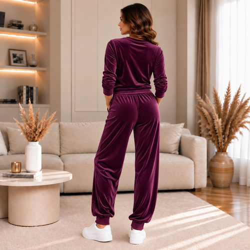 Trening Soft Mov Pruna din Catifea