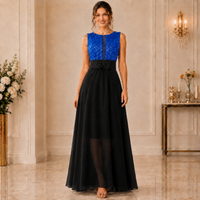 Rochie de Seara Albastru-Negru Aura
