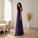 Rochie de Seara din Paiete Mov Aura - imagine 3