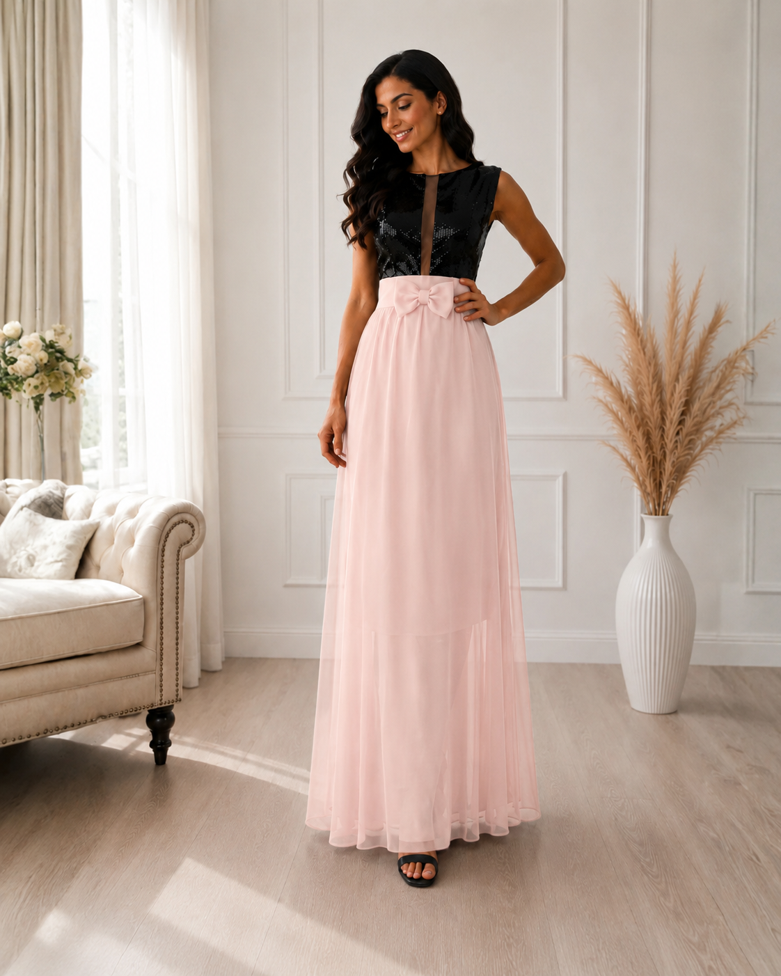 Rochie de Seara Piersica Aura