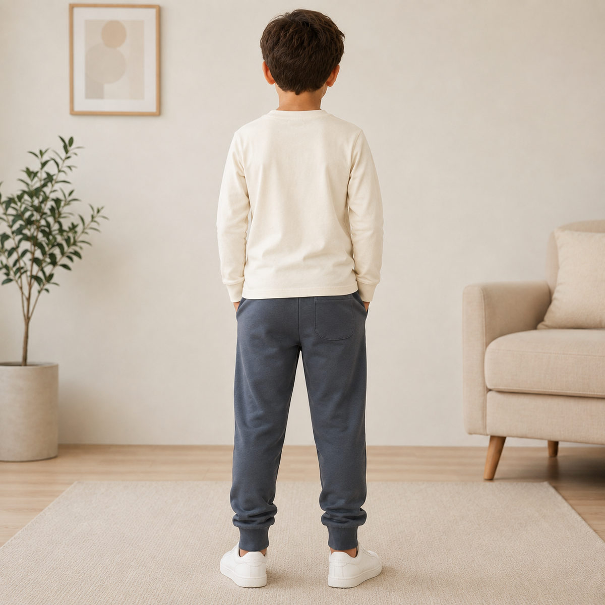 Trening Baieti Chitara Alb-Kaki