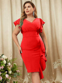 Rochie Eleganta Rosu Corai Eva