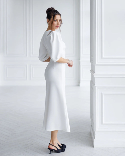 Rochie Alb Lilly