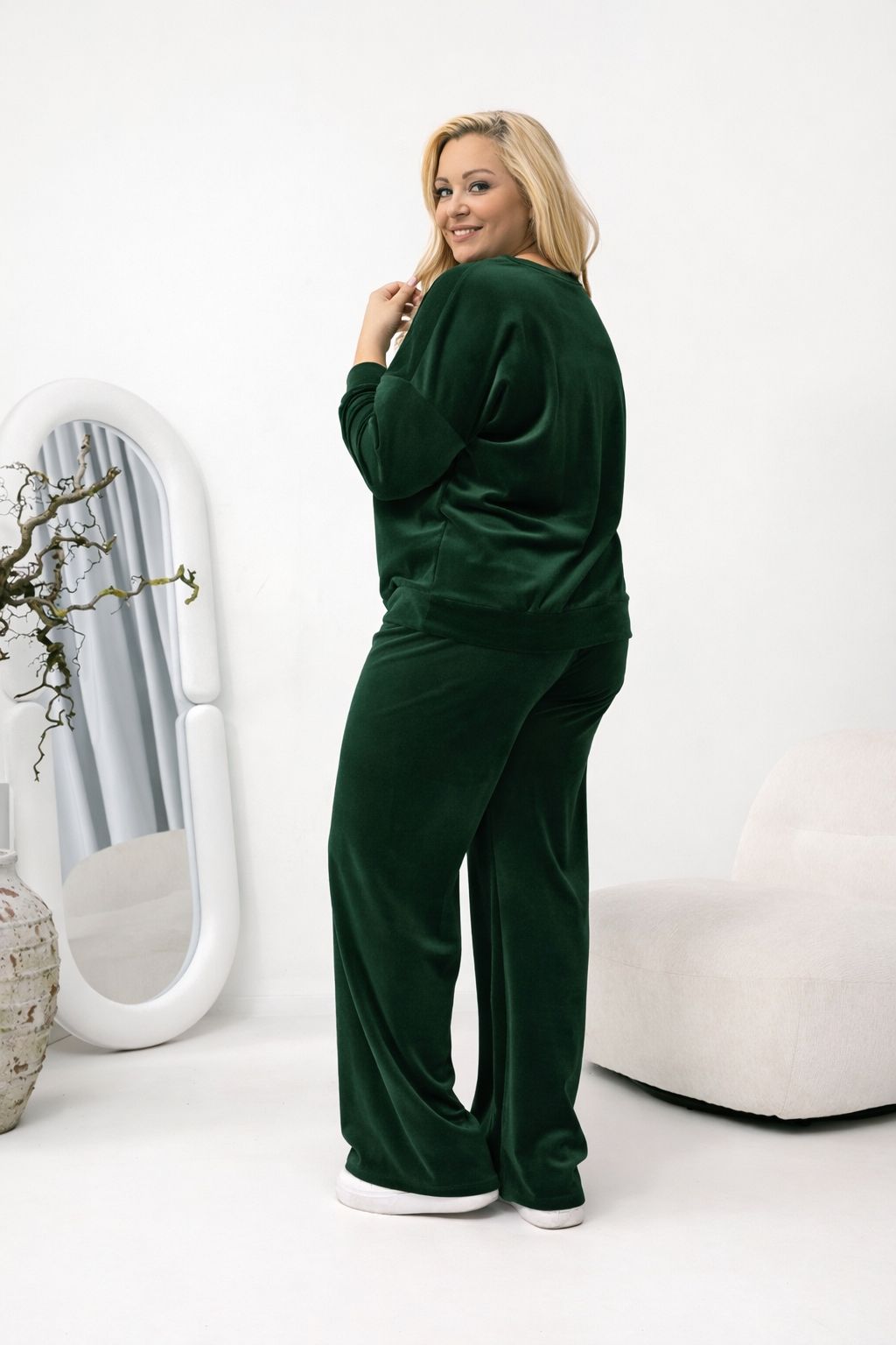 Trening Verde Inchis din Catifea Mood