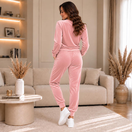 Trening Soft Roz Pudra din Catifea