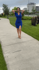 Rochie Lotus Albastru - rochie midi eleganta cu decolteu in V