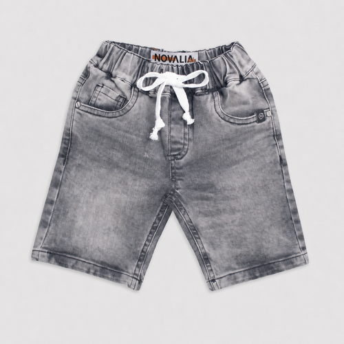 Blugi Scurti Baieti Cool Black Denim - imagine 3