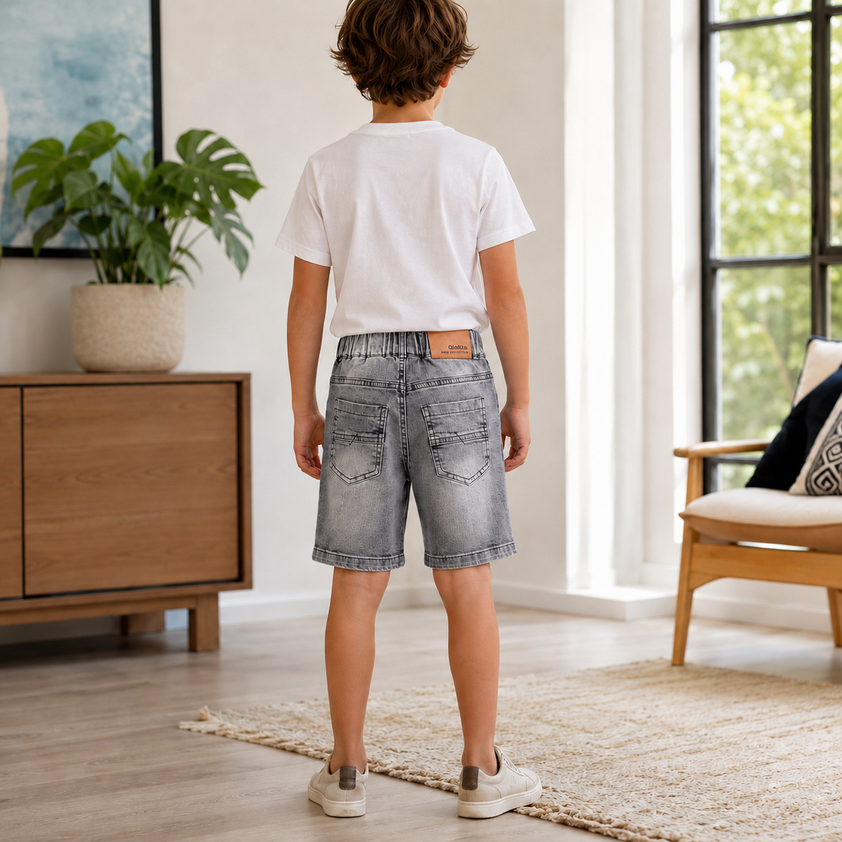 Blugi Scurti Baieti Cool Black Denim