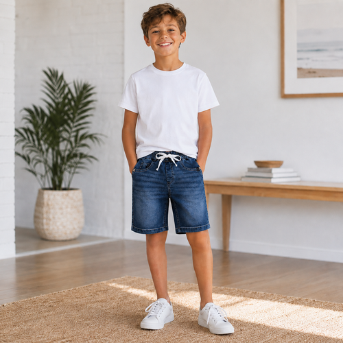 Blugi Scurti Baieti Cool Dark Denim