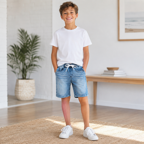 Blugi Scurti Baieti Cool Light Denim