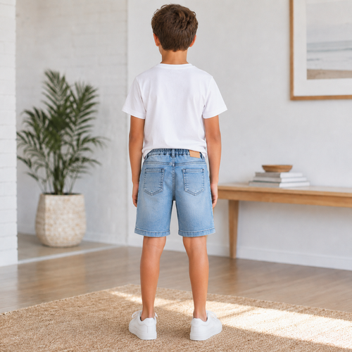 Blugi Scurti Baieti Cool Light Denim - imagine 2