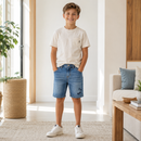 Blugi Scurti Baieti Light Denim Palmier