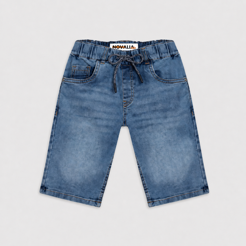 Blugi Scurti Baieti Nice Dark Denim - imagine 3