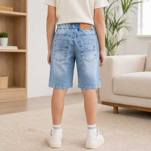 Blugi Scurti Baieti Nice Light Denim - imagine 2