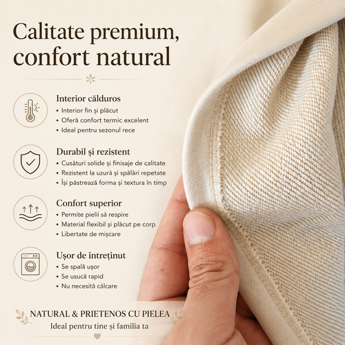 Bluza Baieti Brazi Bej - calitate premium, confort natural