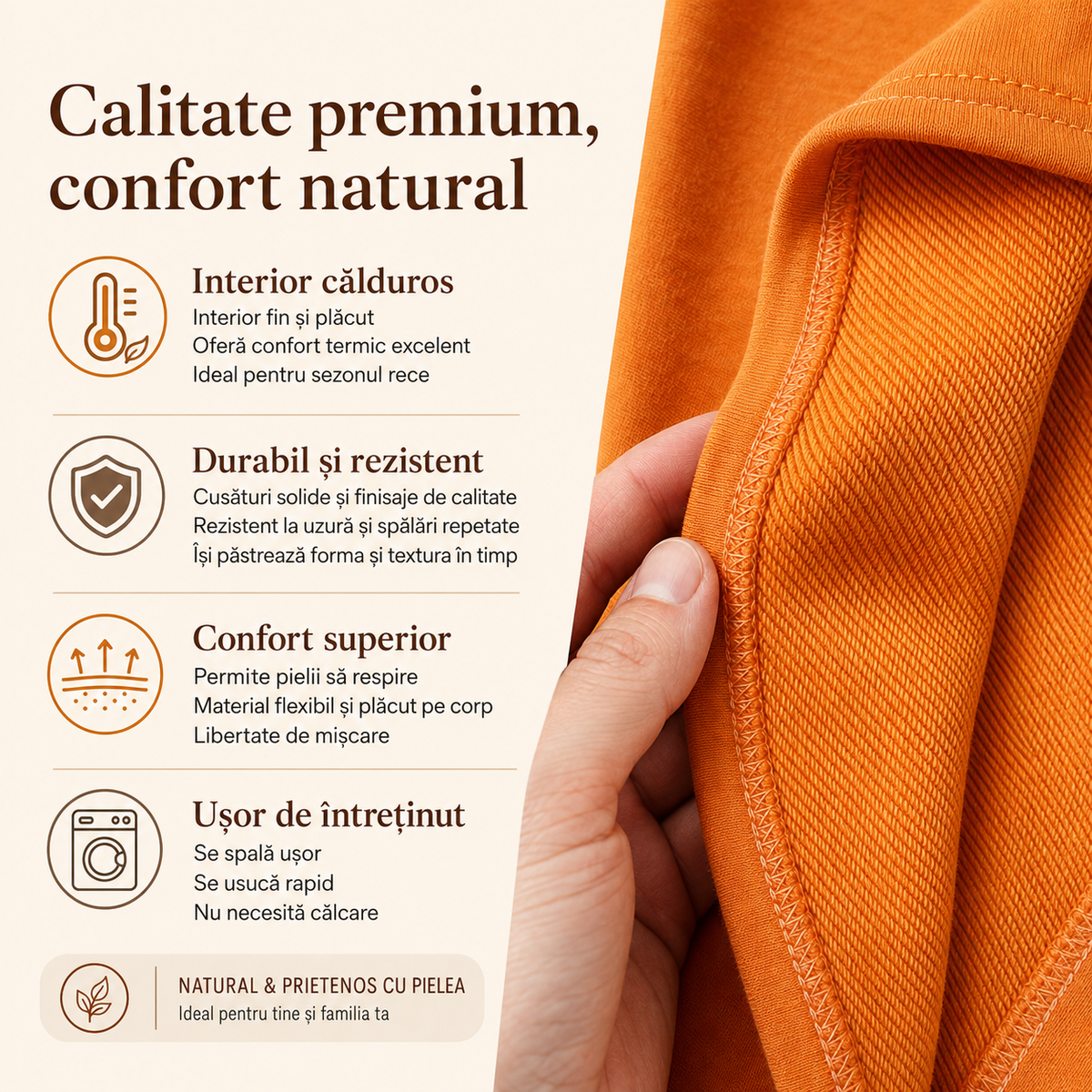 Bluza Baieti Brazi Portocaliu - calitate premium, confort natural