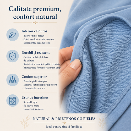 Bluza Baieti Change Albastru - detalii material